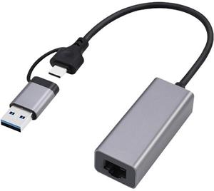 Gembird sieťový adaptér USB, USB-C - RJ45 10/100/1000/2500 Mbps, sivá