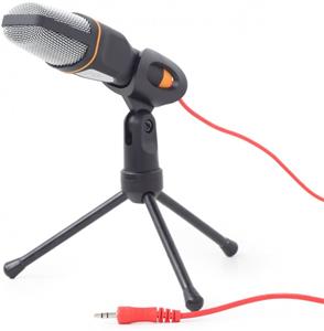 Gembird stolný mikrofón s tripodom, čierny