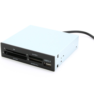 Gembird USB 2.0 čítačka kariet 3.5''CF/MD/SM/MS/SD/MMC/XD Card, vnútorná, čierná