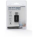 Gembird USB Wi-Fi adaptér, dual-band AC1300