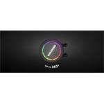 Genesis Hydria 240, vodné chladenie, ARGB, čierne