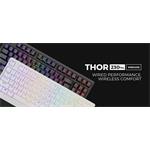 Genesis Thor 230 TKL RGB bezdrôtová herná klávesnica, Outemu Red, USB + Bluetooth, US layout, čierna