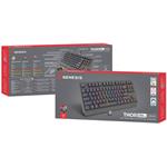 Genesis Thor 230 TKL RGB bezdrôtová herná klávesnica, Outemu Red, USB + Bluetooth, US layout, čierna