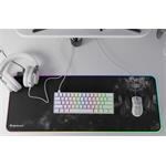 Genesis THOR 660 RGB bezdrôtová herná klávesnica, Bluetooth, USB, Gateron Brown, US, biela