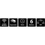 Genius Ergo 8100S, optická, bezdrôtová USB, čierna