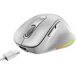 Genius Ergo 9000S Pro, bezdrôtová, vertikálna, 2.4Ghz+BT, tichá myš, biela