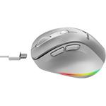 Genius Ergo 9000S Pro, bezdrôtová, vertikálna, 2.4Ghz+BT, tichá myš, sivá