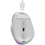 Genius Ergo 9000S Pro, bezdrôtová, vertikálna, 2.4Ghz+BT, tichá myš, sivá