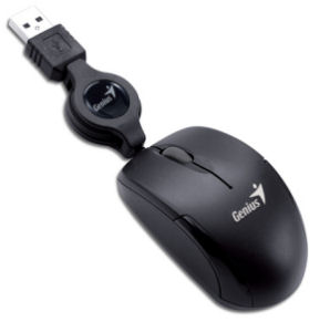 Genius Micro Traveler, optická myš, čierna, USB
