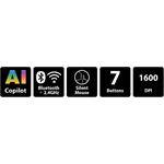 Genius NX-8080S, bezdrôtová, 2.4Ghz+BT, tichá myš, čierna