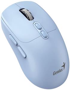 Genius NX-8080S, bezdrôtová, 2.4Ghz+BT, tichá myš, modrá