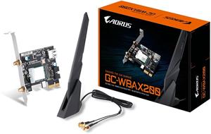 GIGABYTE GC-WBAX200, WiFi 802.11ax, Bluetooth 5.0, PCIe, Dual Band, 2400Mbps