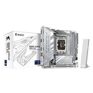 GIGABYTE MB Sc LGA1851 B860I AORUS PRO ICE, Intel B860, 2xDDR5, 1xThunderbolt, 1xDP, 1xHDMI, WiFi, Mini-ITX