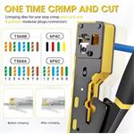 Goobay krimpovacie kliešte na ,6,8 žilový kábel, Pass Through