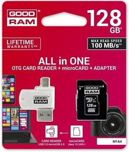 Goodram microSDHC 128GB + adaptér + čítačka 