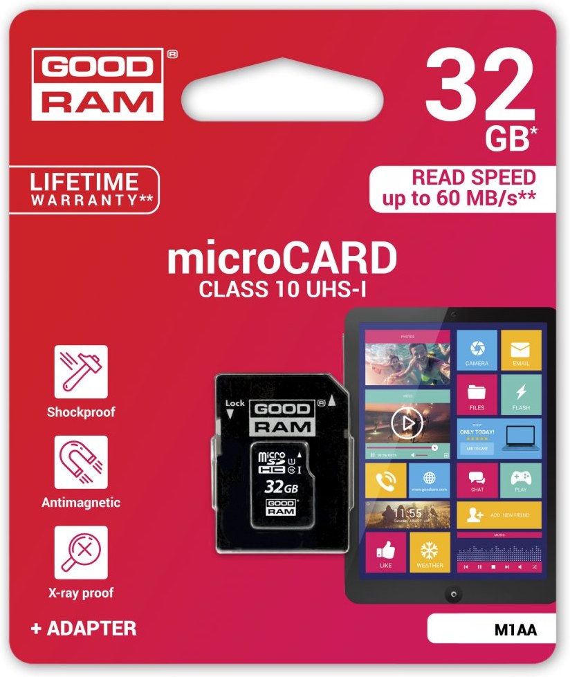 Goodram microSDHC 32GB + adaptér