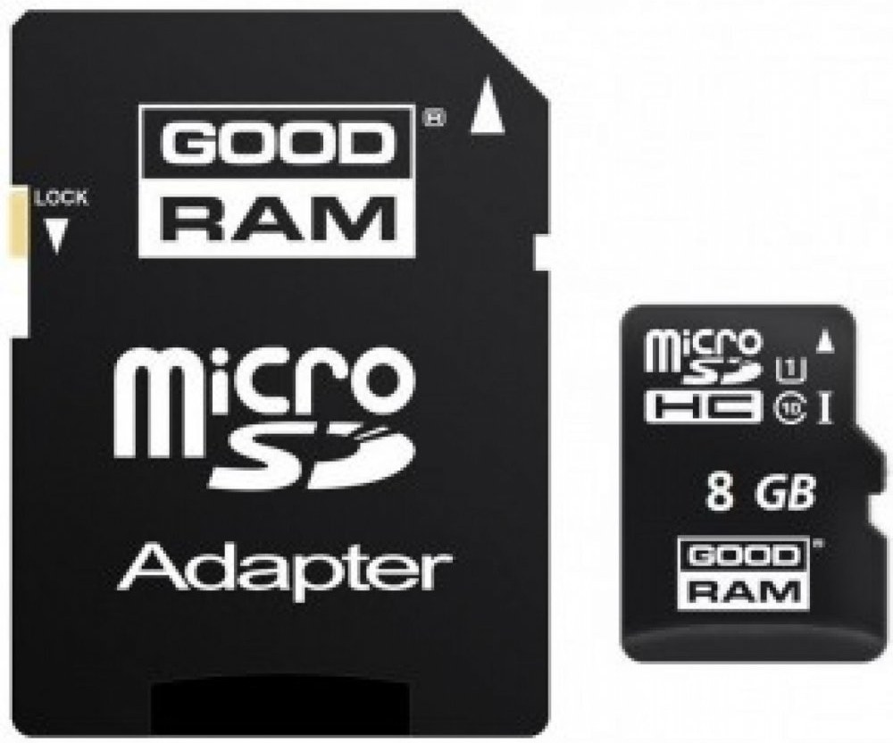 Goodram microSDHC 8GB + adaptér