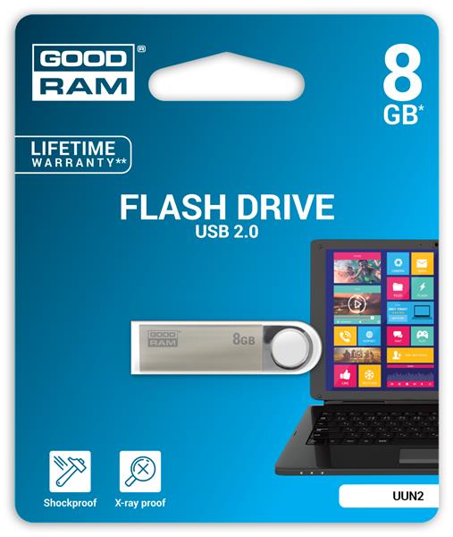Goodram Unity UUN2 8GB, strieborný