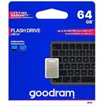 Goodram USB flash disk, USB 3.0 (3.2 Gen 1), 64GB, UPO3, strieborný