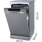 Gorenje GS563B10X, umývačka riadu 45 cm