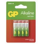 GP Alkaline, alkalická batéria LR03 (AAA) 4ks, blister