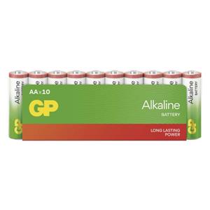 GP Alkaline, alkalická batéria LR6 (AA) 10ks, fólia