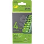 GP B58829, nabíjačka batérií Charge & save E822 + 4×AA 1300 mAh + 4×AAA 650 mAh