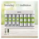 GP Eco E821, nabíjačka batérií + 4× AA 2100 + 4× AAA 850