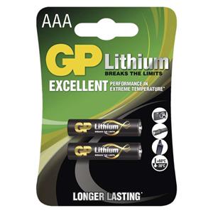 GP Lithium, litiová batéria FR03 (AAA) 2ks, blister