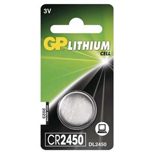 GP Lithium, lítiová gombíková batéria CR2450, 1ks, blister