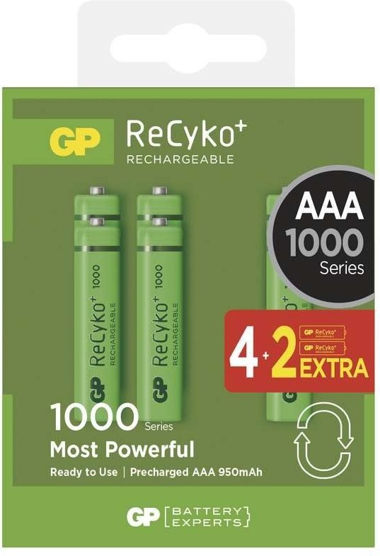 GP Nabíjacia batéria GP ReCyko+ 1000 AAA 4+2ks. | VÝPREDAJ | Datacomp.sk
