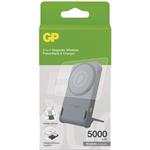 GP Q05B, power bank, 5000 mAh, 20 W+Wireless, čierna