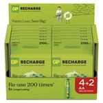 GP Recharge 2100, nabíjateľná batéria (AA), 6ks, papierová krabička