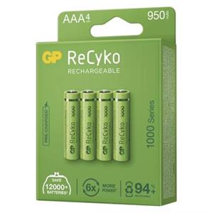 GP ReCyko 1000, nabíjateľná batéria (AAA), 4 ks