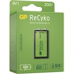 GP ReCyko 200, nabíjateľná batéria (9V), 1 ks