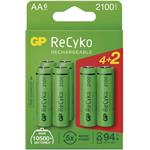GP ReCyko 2100, nabíjateľná batéria (AA), 6 ks