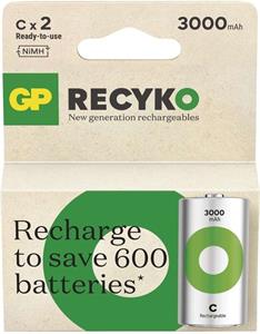 GP ReCyko 3000, nabíjateľná batéria (C), 2ks