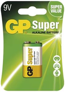 GP Super Alkaline, alkalická batéria 6LF22 (9V) 1ks, blister