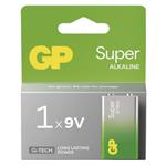 GP Super Alkaline, alkalická batéria 6LR61 (9V), 1ks, papierová krabička