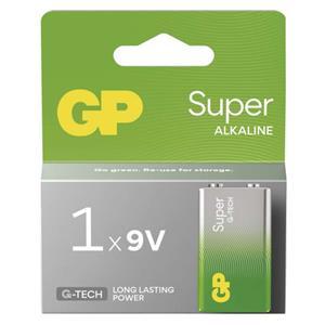 GP Super Alkaline, alkalická batéria 6LR61 (9V), 1ks, papierová krabička