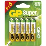 GP Super Alkaline, alkalická batéria LR03 (AAA) 10ks, blister