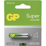 GP Super Alkaline, alkalická batéria LR03 (AAA) 4ks, papierová krabička