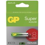 GP Super Alkaline, alkalická batéria LR03 (AAA) 8ks, papierová krabička