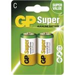 GP Super Alkaline, alkalická batéria LR14 (C) 2ks, blister