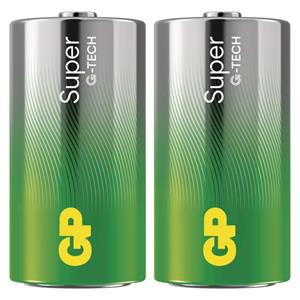 GP Super Alkaline, alkalická batéria LR14 (C) 2ks, fólia