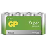 GP Super Alkaline, alkalická batéria LR14 (C) 4ks, fólia