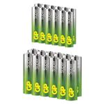 GP Super Alkaline, alkalická batéria LR6 (AA) 12ks + LR03 (AAA) 12ks + LED vianočnou girlandou, blister