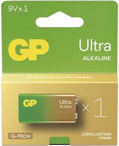 GP Ultra, alkalická batéria 6LR61 (9V) 1 ks, papierová krabička