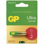 GP Ultra, alkalická batéria LR03 (AAA) 8ks, papierová krabička