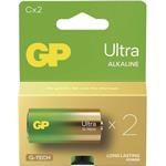 GP Ultra, alkalická batéria LR14 (C) 2ks, papierová krabička